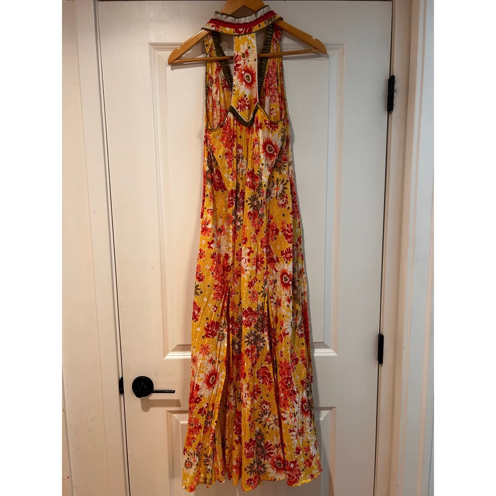 Poupette St Barth Floral Maxi Dress Fringe Women's XS Resortwear Vacation‎ Boho - Picture 10 of 14